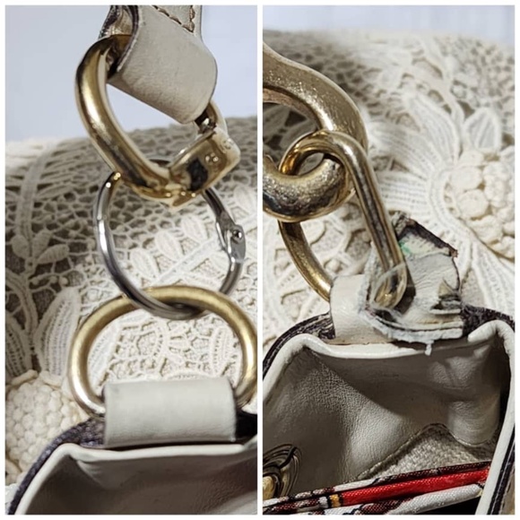 Authentic Gucci Positano Scarf Raffia Tote Bag Off-White - Picture 9 of 11